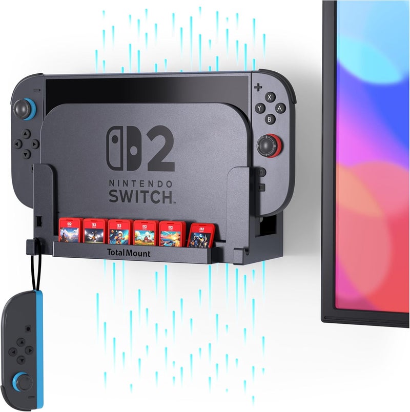 TotalMount Wall Mount for Nintendo Switch 2 (Mounts Switch 2 by TV) – Switch 2 Black - Image 1